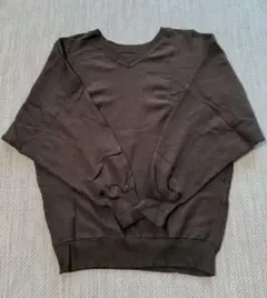 新品backnumberコットンVネック Uネック長袖ニット茶ブラウン
