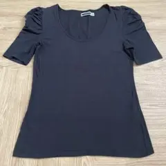 美品 ZARA TRF パワショル 半袖 トップス ブラック Mサイズ