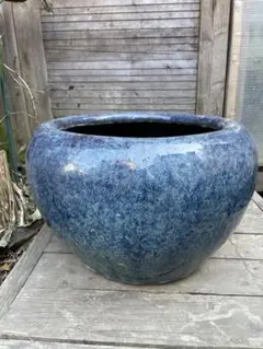 サイズ大 火鉢 陶器 骨董品 花器 インテリア 金魚鉢