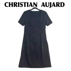 【美品】CHRISTIAN AUJARD 13AT 半袖ワンピース ブラック