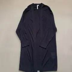 HK WORKS LONDON リブ編みカーディガン L チャコール