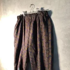 【ヴィンテージ】レトロ柄リラックスパンツ アンティーク 古着BM24