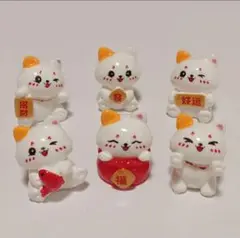 猫の置物 かわいい 幸運の子猫 ♡　 　6体セット ミニチュア フィギュア