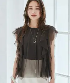 Stola. ストラ チュールドッキングカットソープルオーバー ブラウン