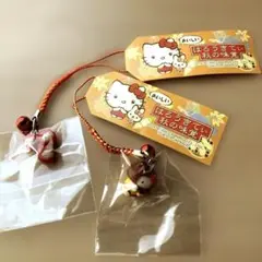 未使用　ご当地　ハローキティ　秋の味覚2個　根付け　ストラップ