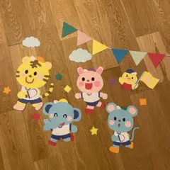運動会　動物壁面飾り✳︎A4サイズ