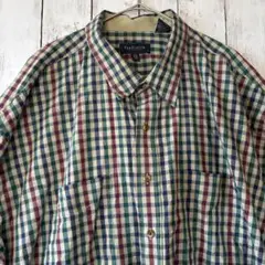 US古着 Van Heusen XXLサイズ チェック柄 長袖シャツ