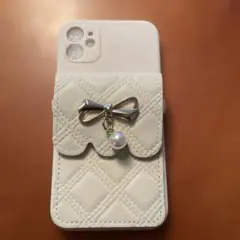 ホワイト キルティング iPhone11ケース