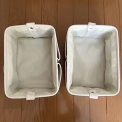 ニトリ　バスケット 2個セット ポケット付き