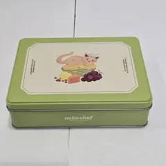 【夏セール】neko chef猫柄スイーツ缶小物入れ匿名配送レトロ美品即購入OK