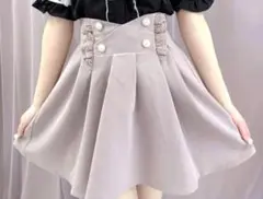 ロジータ　フレアスカート パールボタン付き