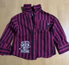RAP CUSTOM 赤黒ストライプ長袖シャツ