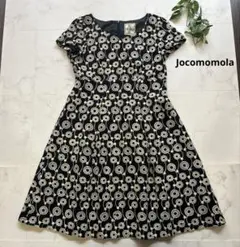 Jocomomola 刺繍ワンピース　エンブロイダリー　サイズ40 ブラック　黒