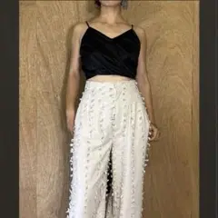 極美品 5-knot シルク キャミソール バックリボン カットソーレイヤード