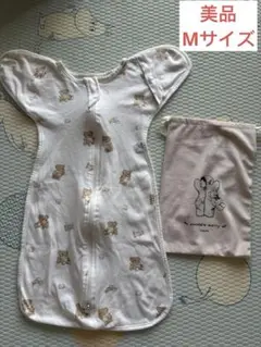 スワドル おくるみ 新生児 【助産師が推薦 100%天然コットン】収納袋付き