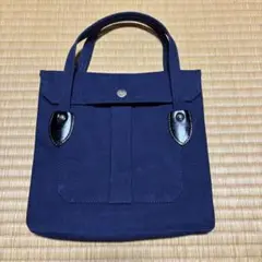 8/11 10:00まで　一澤帆布 ネイビー ミニトートバッグ