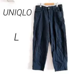 UNIQLO ユニクロ　カジュアルパンツ　チノパン　L ネイビー　無地