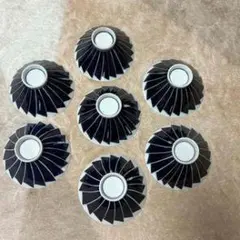 黒い扇形ランプシェード8個セット