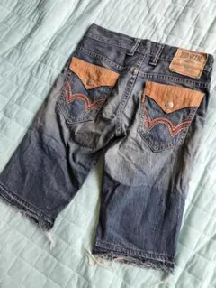 送料込み★EDWIN　エドウィン　XV　ハ－フパンツダメージデニム　size30