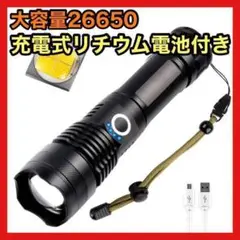 ‼️大特価‼️ LED懐中電灯 ライト 強力 軍用 USB充電式