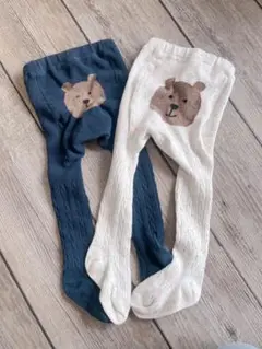 クマ刺繍 ベビータイツ 2点セット GAP ケツクマ