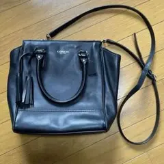 COACH 2way スクエア　ショルダーバッグ　ブラック