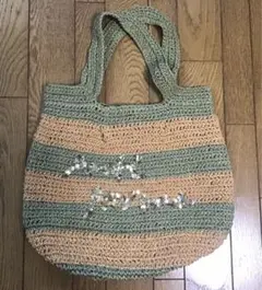 ストロー かごバッグ 編み トートバック