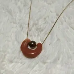 ✨️【新品未使用】ピンクフープネックレス 調整可能✨️