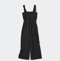 UNIQLO リネンブレンドサロペット　黒S