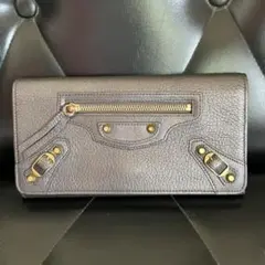 バレンシアガBALENCIAGA型番163471ダークグレー長財布