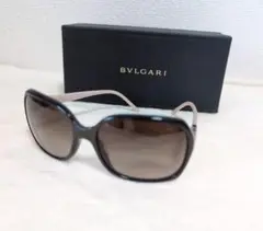 BVLGARI サングラス ブラック ブラウンレンズ ケース付き