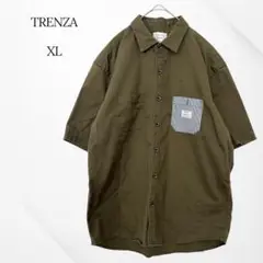 トレンザ　シャツ　半袖　カーキ　XL 大きいサイズ　カジュアル