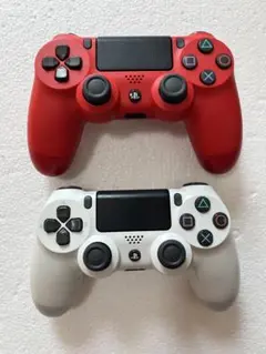 【動作確認済み】PS4 コントローラー 純正 DUALSHOCK4 赤白セット