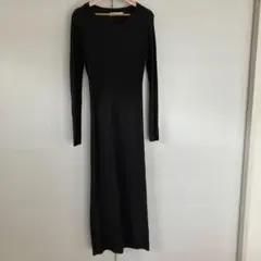 ZARA ロングニットワンピース　グレー