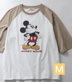 モノマート　ディズニー　ミッキーマウス　七分袖　Ｔシャツ（Ｍ）