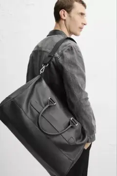 【完売品】ZARAナイロンエンボスボストンバッグ　2way ナイロン2wayボストンバッグ | バッグ,ボストンバッグ,ナイロン
