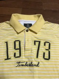 Timberland イエロー ストライプ ポロシャツ M