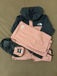 THE NORTH FACE レインコートパンツ　くすみピンクブラック130cm
