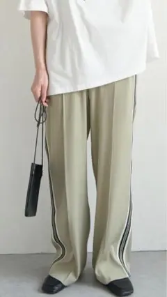 notch、ワイド、トラックパンツ、ベージュ、サイズM、TALL