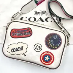 超希少・限定コラボ✨コーチ×マーベル ジェス 2wayショルダーバッグ ホワイト