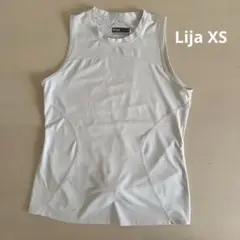 テニスウエア　Lija リジャ　ノースリーブ　白　後ろリボン