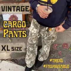 カーゴパンツ　ワイドパンツ　カモフラ　迷彩　ミニタリー
