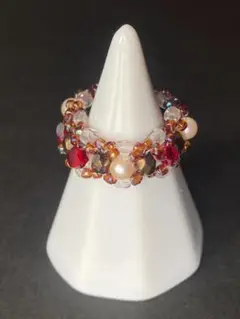スワロフスキー 指輪 リング ハンドメイド 手作り アクセサリー 手芸 11号