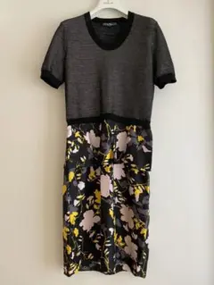 フェラガモ ウールシルク ワンピース 花柄