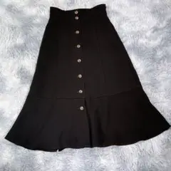 JILLSTUART【0】ミモレ丈スカート　ブラック　小さいサイズ　レディース