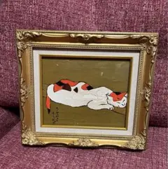 SALE(F10号)香月泰男 【あざみ】裏シール有り/肉筆/表裏にサイン有/砂画 SALE(F10号)香月泰男 【あざみ】裏シール有り/肉筆/表裏にサイン