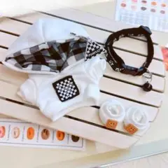 【ラスト1点♡】ホワイト ぬい服 推し活 10cm セット ぬい 着ぐるみ