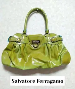 正規品 サルヴァトーレフェラガモ エナメル トート ハンドバッグ ヴィンテージ