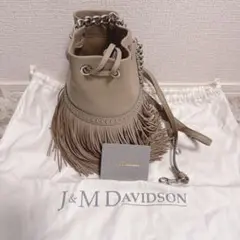 美品♡J&M DAVIDSON フリンジカーニバル　ベージュ　ショルダーバック