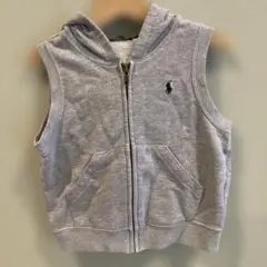Ralph Lauren フード付きベスト 100cm グレー